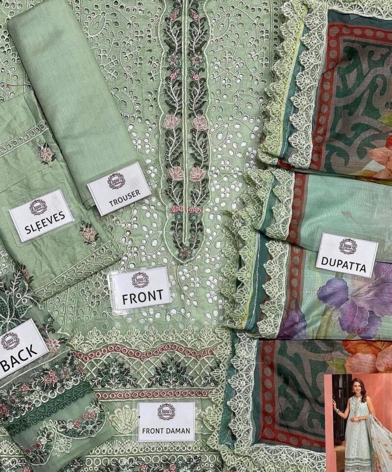 Lawn Collection - Saadia Asad - Luxury Chikankari  AC-39 - Image 2