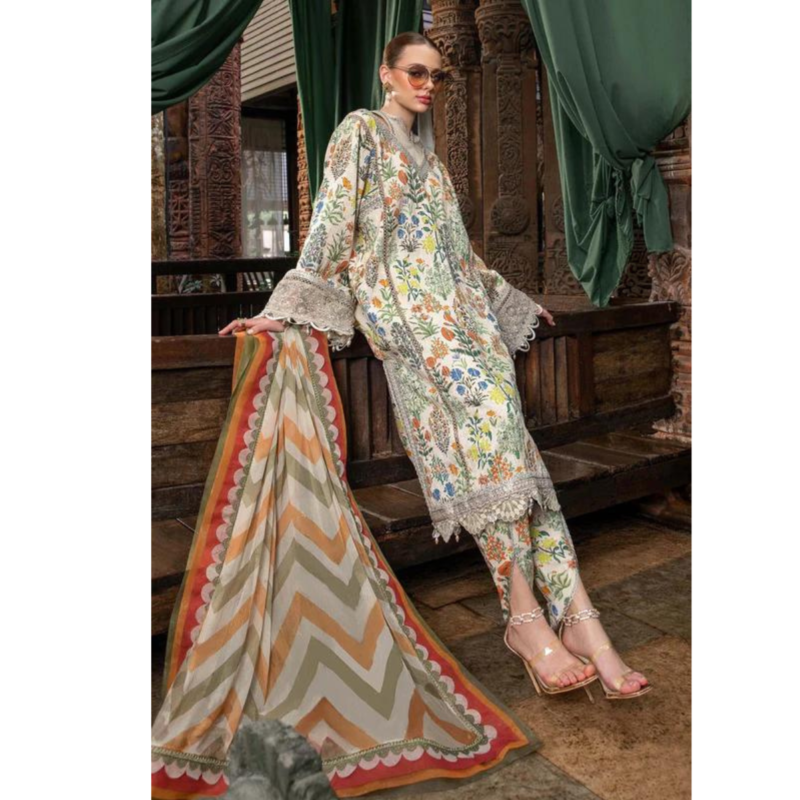 M.PRINTS LAWN COLLECTION  CHIFFON DUPATTA AC-41