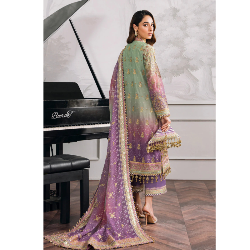 BAROQUE LUXURY EMBROIDERED HANDWORK CHIFFON AC-200 - Image 3
