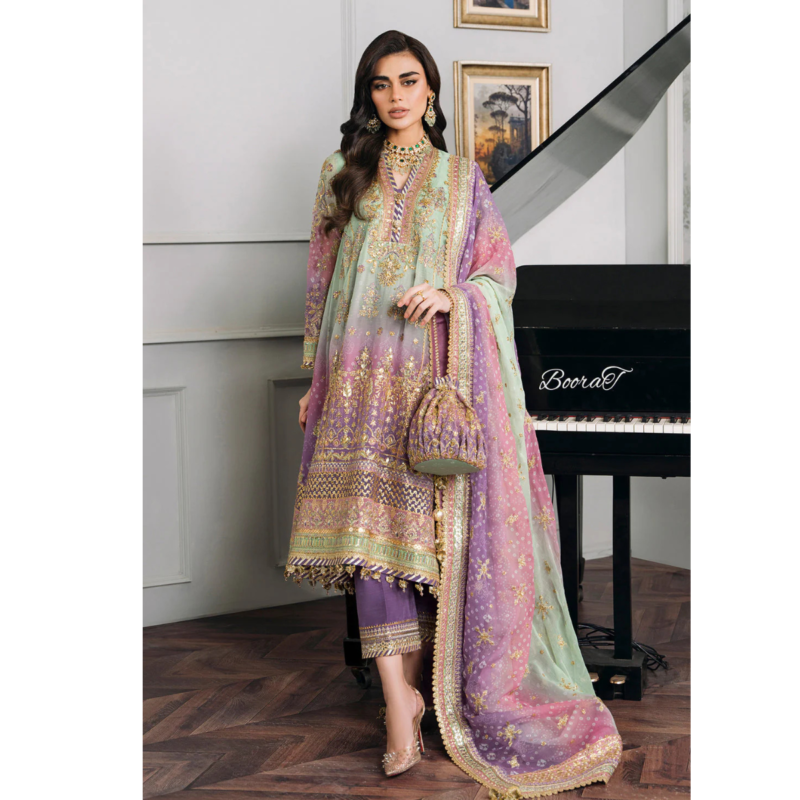 BAROQUE LUXURY EMBROIDERED HANDWORK CHIFFON AC-200 - Image 2