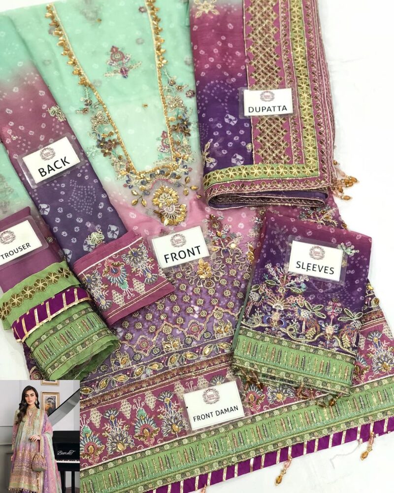 BAROQUE LUXURY EMBROIDERED HANDWORK CHIFFON AC-200 - Image 7