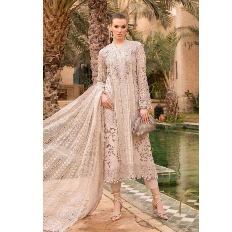 3-PC UNSTICHED LUXURY COTTON CHIFFON SUIT AC-254