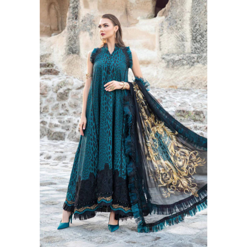 3-PC UNSTICHED Lawn Silk Dupatta AC-265