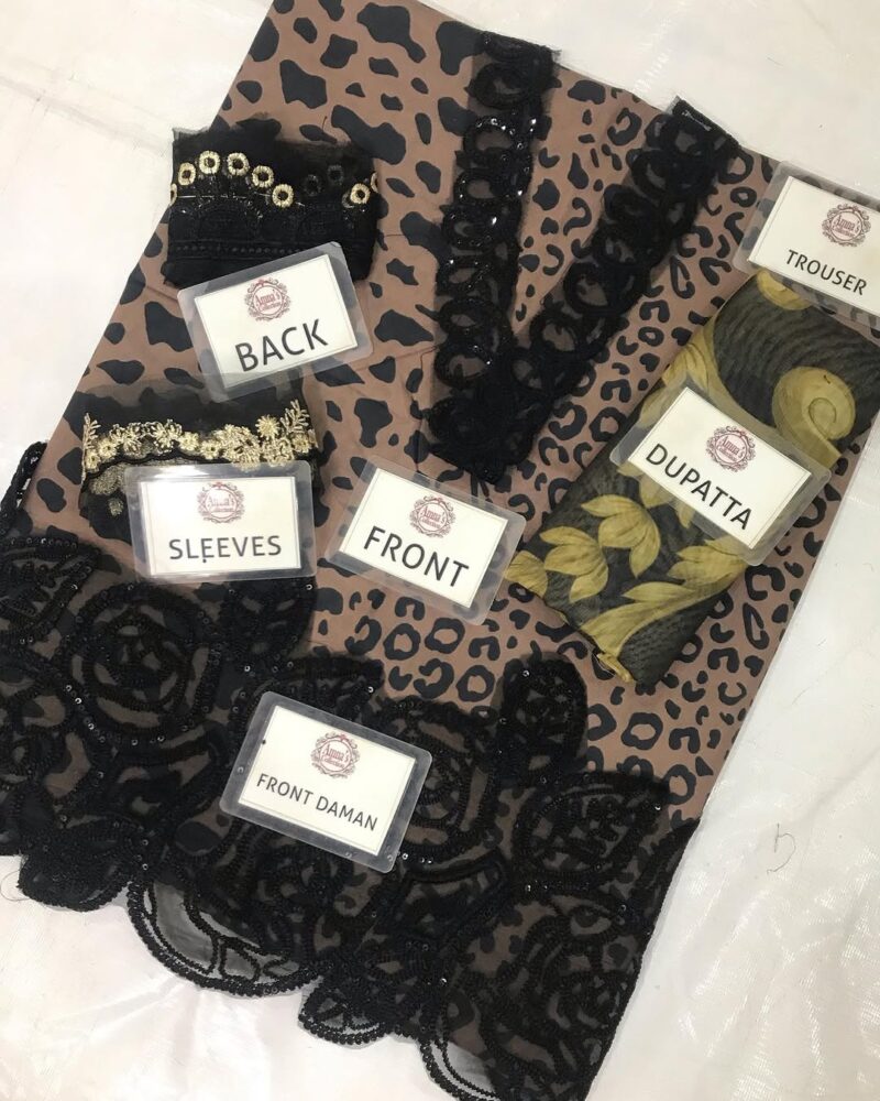 3-PC UNSTICHED Lawn Silk Dupatta AC-263 - Image 3