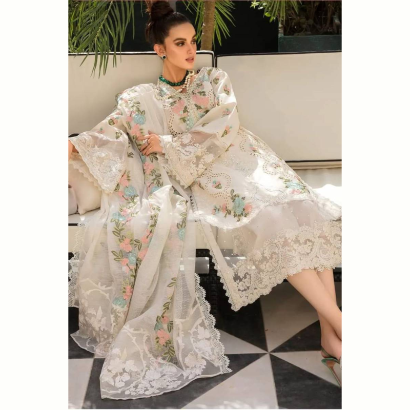 3-PC suit with chiffon Dupatta AC-276