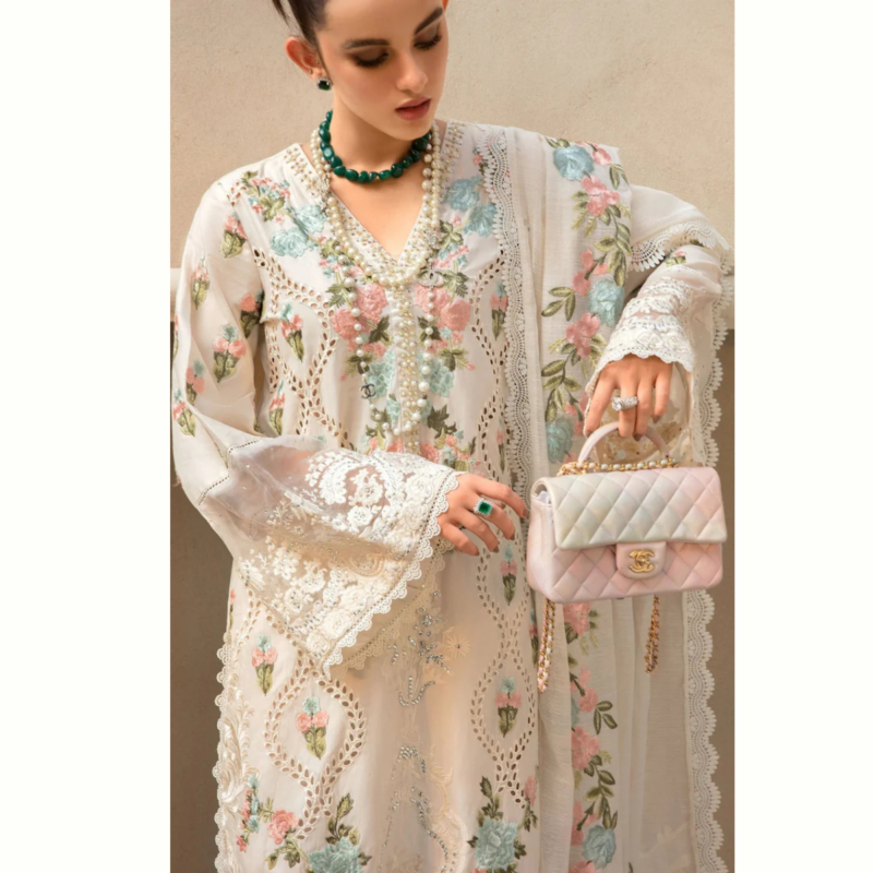3-PC suit with chiffon Dupatta AC-276 - Image 2
