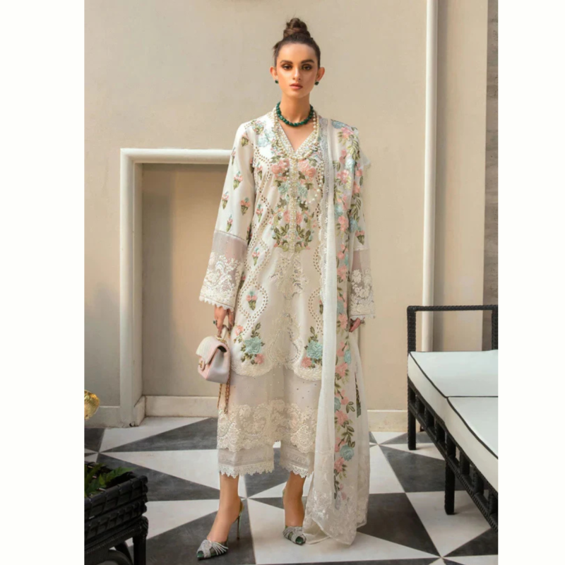 3-PC suit with chiffon Dupatta AC-276 - Image 4